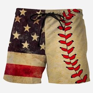 Royaura® Vintage Casual Men's Baseball Hawaiian Shorts 🩳